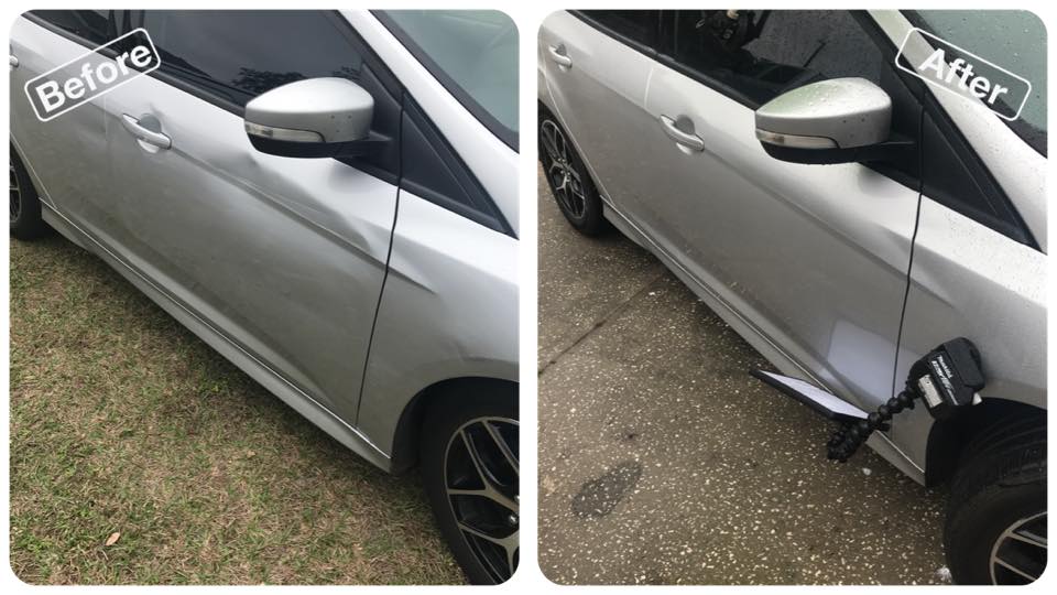  We were repairing this Dent at Midnight For the 2018 New Year 